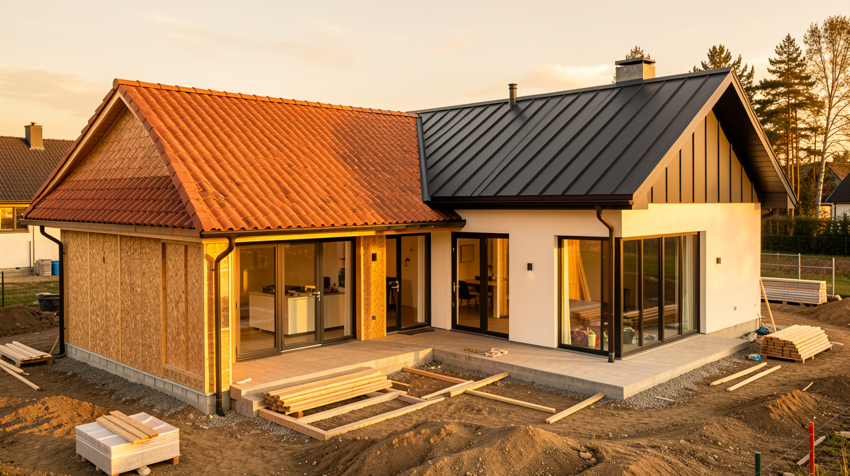 Dachziegel vs. Metalldach: Langlebigkeit, Gewicht und Optik