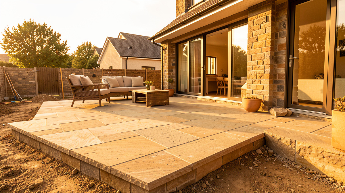 Terrasse und Einfahrt: Material, Gefälle und frostfreie Fundamente